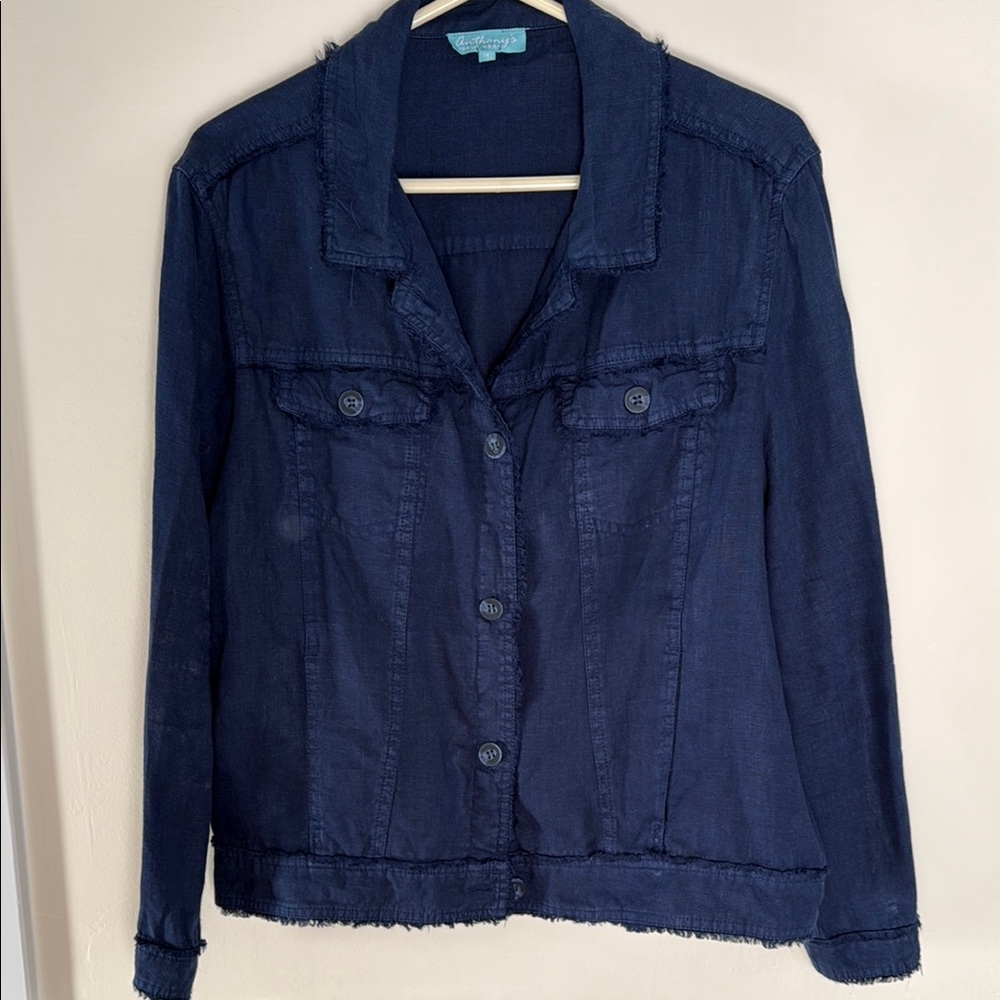 Navy Linen Jacket
